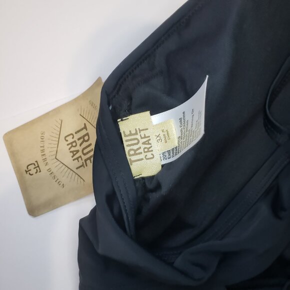 Black Women's Tankini Swimsuit 3X Plus Size Swim Shorts True Craft 2 Piece Suit - Picture 9 of 15